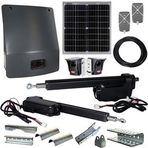USAutomatic Sentry 300 Series Dual Swing Gate Opener Kit - 20 Watt Panel